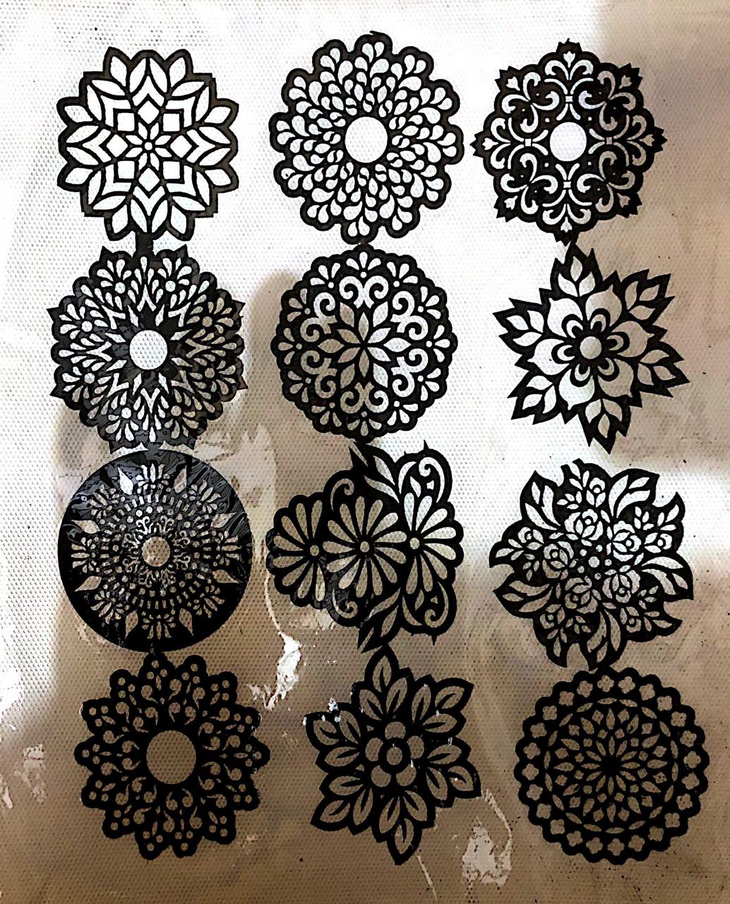 Mehndi Design Stickers – 12 Intricate Henna Stencil Patterns