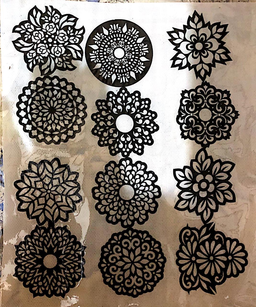 Mehndi Design Stickers – 12 Intricate Henna Stencil Patterns
