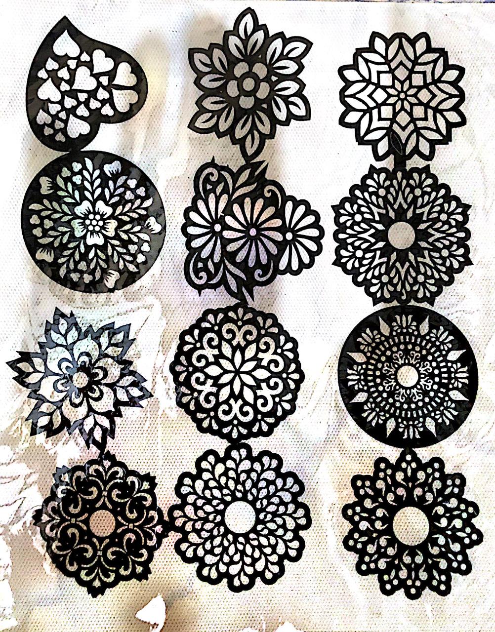 Mehndi Design Stickers – 12 Intricate Henna Stencil Patterns