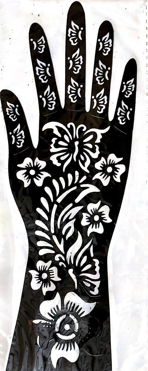 Full Hand Mehndi Design Stickers - Set for both Hands