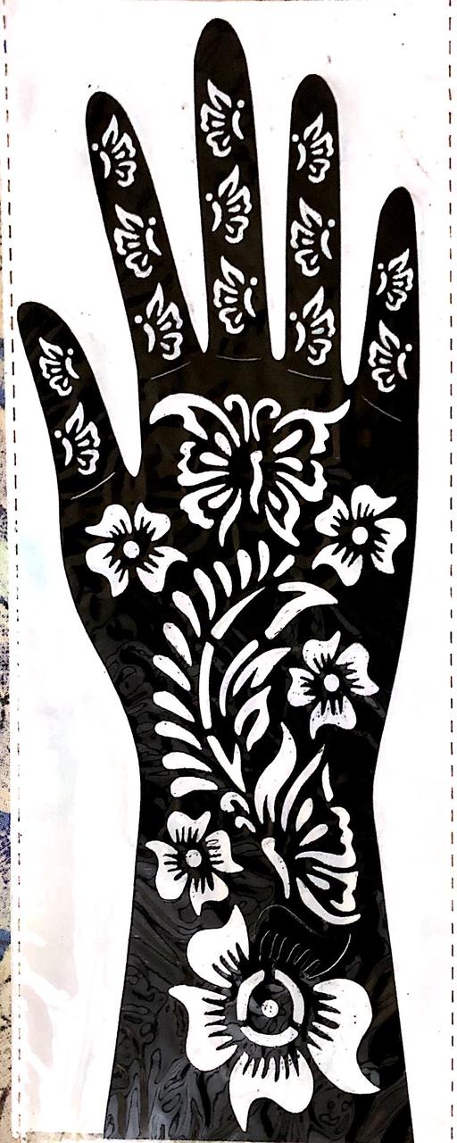Full Hand Mehndi Design Stickers - Set for both Hands