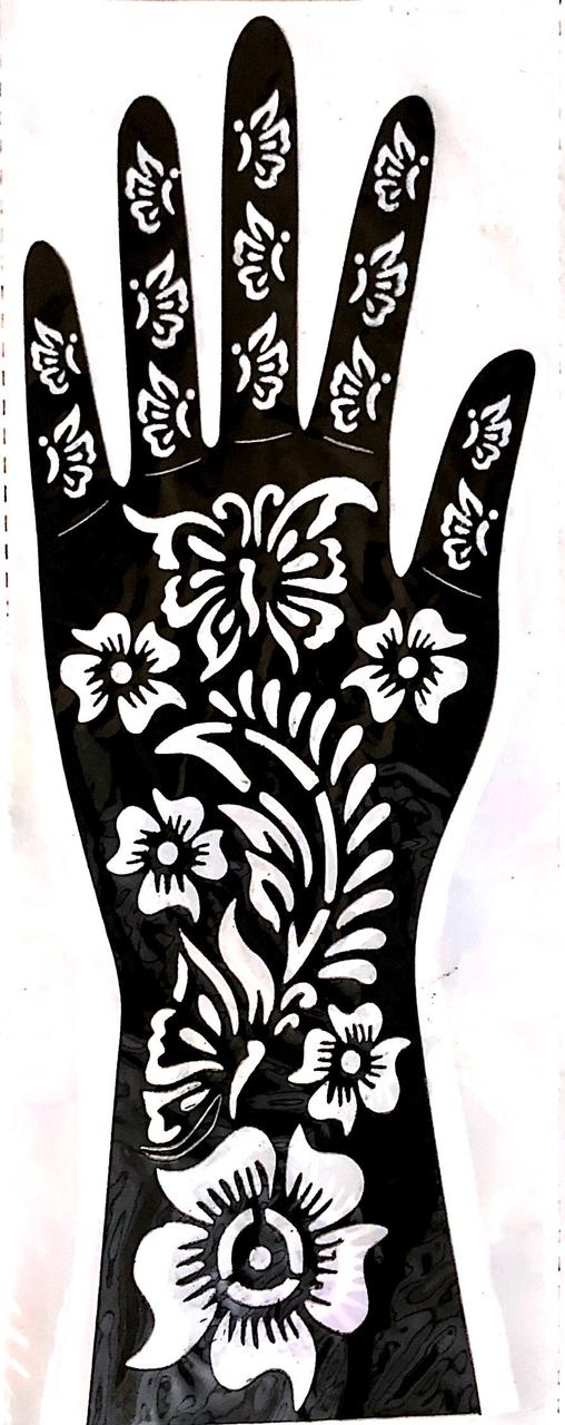 Full Hand Mehndi Design Stickers - Set for both Hands