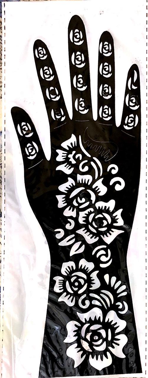 Full Hand Mehndi Design Stickers - Set for both Hands